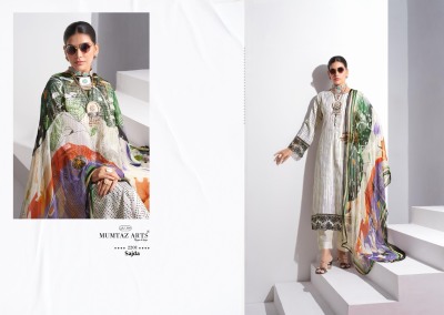 Sajda by Mumtaz Arts Pure Jam digital printed embroidered unstitched suit collection at low price dress material catalogs
