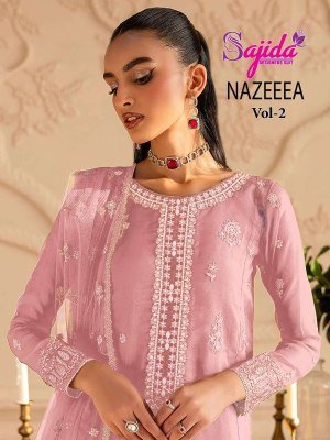 Sajida Designer Nazeeeza Vol 2 Pakistani Dress Material Wholesale  