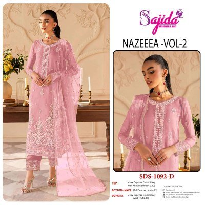 Sajida Designer Nazeeeza Vol 2 Pakistani Dress Material Wholesale  pakistani suit catalogs