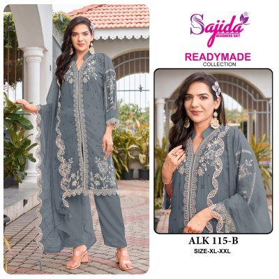 Sajida Designer Suit ALK 115 A B C D Heavy Georgette Embroidered Top with Khatli And Cutwork Wholesale Amavi