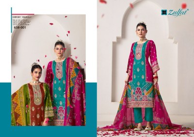 Sajni vol 6 by Zulfat Pure Jam Cotton unstitched dress collection in affordable rate  dress material catalogs