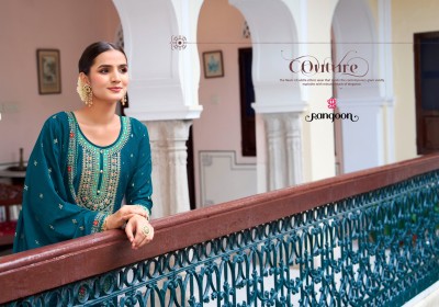 Sakhi by Rangoon Fancy embroidered kurti pant and dupatta catalogue at amaviexpo readymade suit catalogs