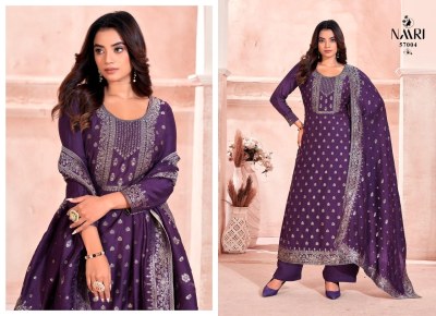 Salaar by Naari pure muslin jaquacard top bottom and dupatta dress material catalogue at affordable rate salwar kameez catalogs