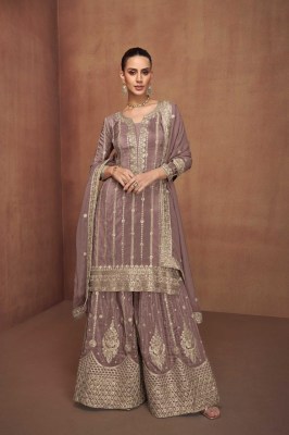 Saloni by Gulkayra Designer Real simar silk embroidered free size Suit with palazzo and dupatta catalogue  readymade suit catalogs