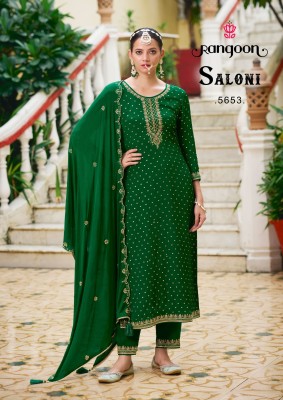 Saloni by Rangoon Pure Chinon Khatli work Readymade suit catalogue at low rate Rangoon