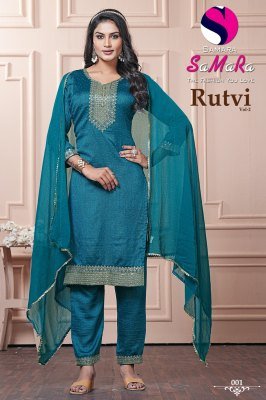 Samara Rutvi Vol 2 Vichitra Silk SiroSki Diamond Embroidered Suit Set Wholesale Women Ethnic Wear readymade suit catalogs