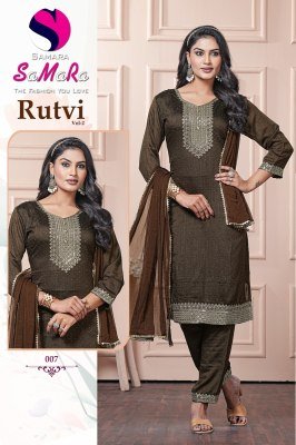Samara Rutvi Vol 2 Vichitra Silk SiroSki Diamond Embroidered Suit Set Wholesale Women Ethnic Wear readymade suit catalogs