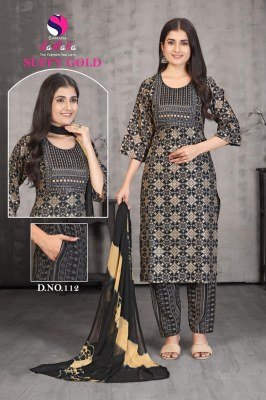 Samara Suffy Gold Vol 2 Capsule Print Suit Kurti Pant  with Sikvans Embroidery And Chiffon Siburi Dupatta Wholesale  kurtis catalogs