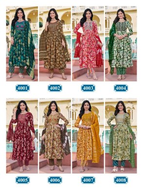 Samira vol 4 by Navkar K C reyon foil printed Best Quality top bottom and dupatta collection at amavi expo readymade suit catalogs