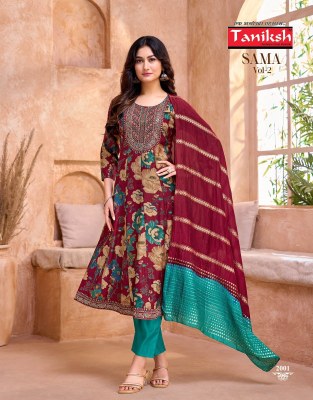 Samma vol 2 by Taniksh Vertical discharge printed readymade suit collection with budget rate  readymade suit catalogs