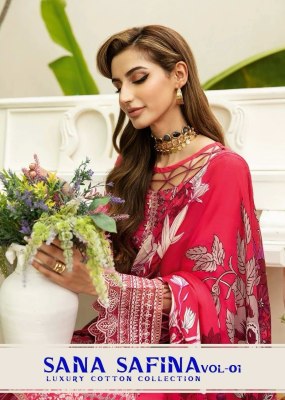 Sana by Safina vol 1 fancy pure cotton unstitched karachi suit catalogue at wholesale price Amavi