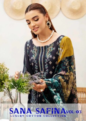 Sana safina vol 3 present heavy pure cotton fancy dress material catalogue  Amavi