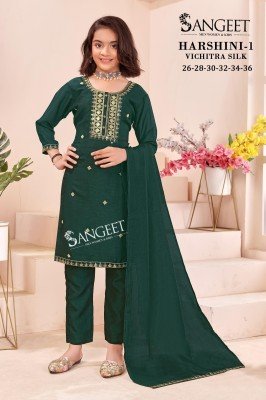 Sangeet Harshini 1 Vichitra Blooming Silk Lined Top with Heavy Embroidery and Matching Pant Dupatta Wholesale kurtis catalogs