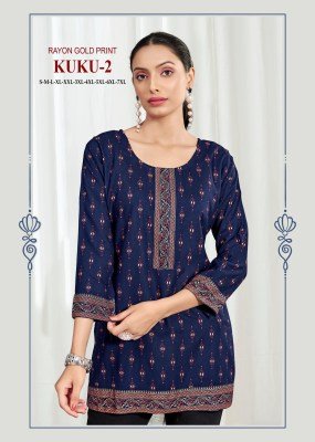 Sangeet Kuku 2 Heavy Rayon Multi Print Bombay Pattern Top Wholesale kurtis catalogs