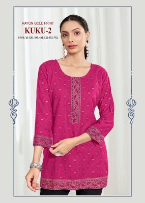 Sangeet Kuku 2 Heavy Rayon Multi Print Bombay Pattern Top Wholesale kurtis catalogs