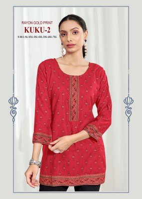 Sangeet Kuku 2 Heavy Rayon Multi Print Bombay Pattern Top Wholesale kurtis catalogs