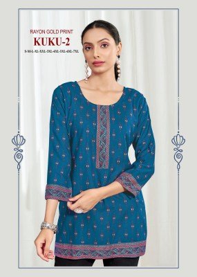 Sangeet Kuku 2 Heavy Rayon Multi Print Bombay Pattern Top Wholesale kurtis catalogs