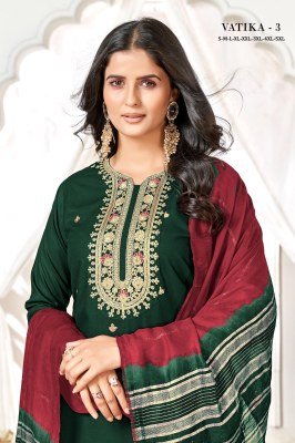 Sangeet Vatika 3 Heavy Rayon Gold Print Kurti Set with Heavy Chanderi Sequence Shaded Dupatta Wholesale kurtis catalogs