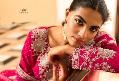 Sanika Fashion Advika Premium Chinon Silk Lehenga Set Heavy Embroidery And Mirror Work Wholesale readymade suit catalogs