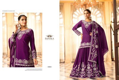 Sanika Fashion Advika Premium Chinon Silk Lehenga Set Heavy Embroidery And Mirror Work Wholesale readymade suit catalogs