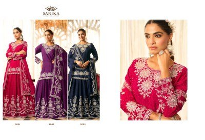 Sanika Fashion Advika Premium Chinon Silk Lehenga Set Heavy Embroidery And Mirror Work Wholesale readymade suit catalogs