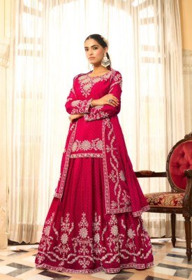 Sanika Fashion Advika Premium Chinon Silk Lehenga Set Heavy Embroidery And Mirror Work Wholesale readymade suit catalogs