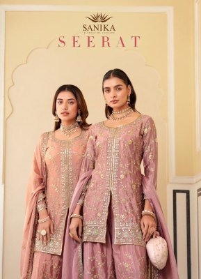 Sanika Fashion Seerat Premium Chinon Silk Embroidered Suit Set with Mirror And Handwork Dupatta Wholesale kurtis catalogs