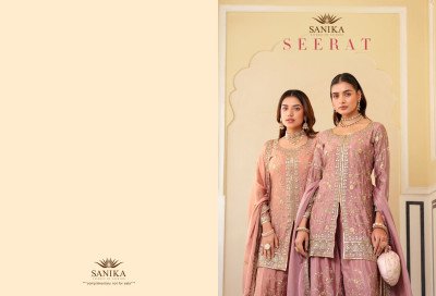 Sanika Fashion Seerat Premium Chinon Silk Embroidered Suit Set with Mirror And Handwork Dupatta Wholesale kurtis catalogs