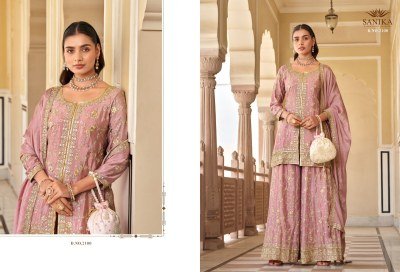 Sanika Fashion Seerat Premium Chinon Silk Embroidered Suit Set with Mirror And Handwork Dupatta Wholesale kurtis catalogs