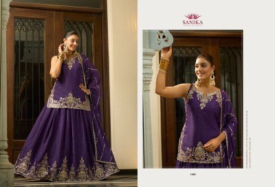 Sanika Fashion Varnika Premium Georgette Silk Heavy Embroidered Lehenga Set Wholesale readymade suit catalogs