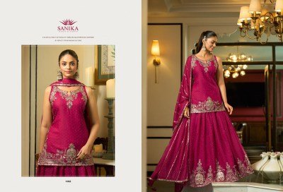 Sanika Fashion Varnika Premium Georgette Silk Heavy Embroidered Lehenga Set Wholesale readymade suit catalogs