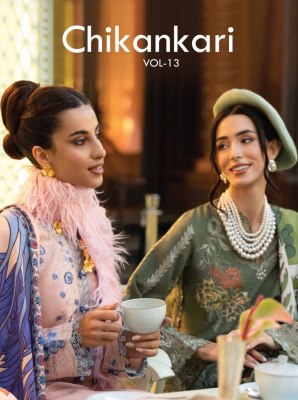 Saniya Trendz by Noorchikankari vol 13 embroidered unstitched Pakistani suit catalogue at low rate Amavi