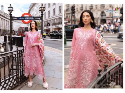 Saniya Trendz by Noorchikankari vol 13 embroidered unstitched Pakistani suit catalogue at low rate pakistani suit catalogs