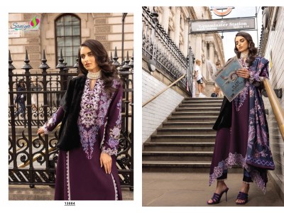 Saniya Trendz by Noorchikankari vol 13 embroidered unstitched Pakistani suit catalogue at low rate pakistani suit catalogs