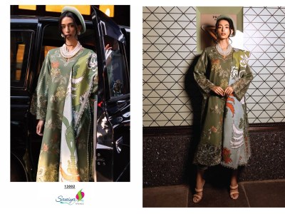 Saniya Trendz by Noorchikankari vol 13 embroidered unstitched Pakistani suit catalogue at low rate pakistani suit catalogs