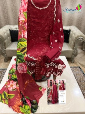 Saniya trendz present Noor chikankari vol 1 cotton chikankari embroidered pakisatani suit catalogue at low rate pakistani suit catalogs
