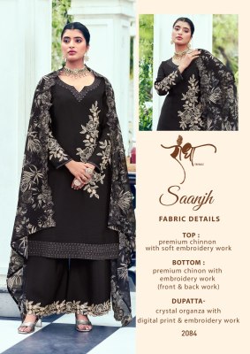 Sanjh by Radha Trends Premium chinon heavy embroidered unstitched pakistani suit catalogue at low rate pakistani suit catalogs