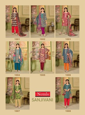 Sanjivani kids vol 1 by Nemis reyon printed fancy readymade suit catalogue at affordable rate readymade suit catalogs