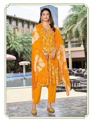 Sankheswer Impex Affeirs Vol 1 collection featuring Premium Rayon Foil Print Anarkali Bottom And dupatta  Wholesale kurtis catalogs