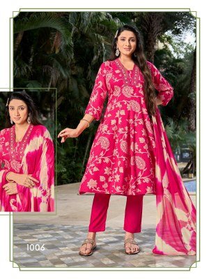 Sankheswer Impex Affeirs Vol 1 collection featuring Premium Rayon Foil Print Anarkali Bottom And dupatta  Wholesale kurtis catalogs