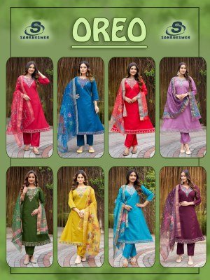 Sankheswer Impex Orio Vol 1 Vertican A Line 3 Piece Suit Set readymade suit catalogs
