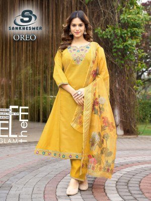 Sankheswer Impex Orio Vol 1 Vertican A Line 3 Piece Suit Set readymade suit catalogs