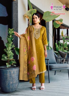 Sapana vol 1 by Mystic 9 Premium Quality Roman silk readymade suit collection in wholesale price readymade suit catalogs