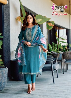 Sapana vol 1 by Mystic 9 Premium Quality Roman silk readymade suit collection in wholesale price readymade suit catalogs