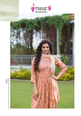 Sara Vol 14 by Mystic 9 reyon capsule Nayra cut foil printed readymade suit collection with wholesale price readymade suit catalogs