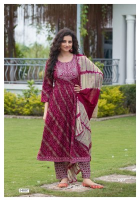 Sara Vol 14 by Mystic 9 reyon capsule Nayra cut foil printed readymade suit collection with wholesale price readymade suit catalogs