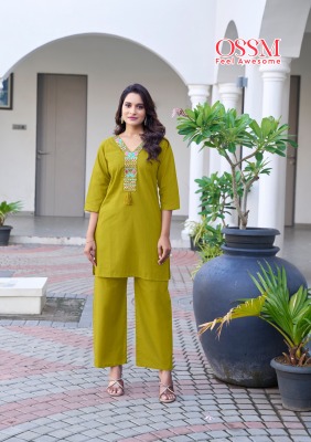Sara by Ossm Premium Cotton embroidered co ord set collection with affordable rate co ord set catalogs