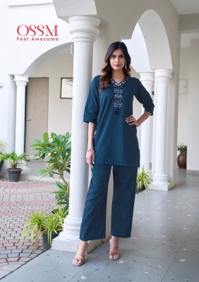 Sara by Ossm Premium Cotton embroidered co ord set collection with affordable rate co ord set catalogs