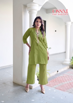 Sara by Ossm Premium Cotton embroidered co ord set collection with affordable rate co ord set catalogs