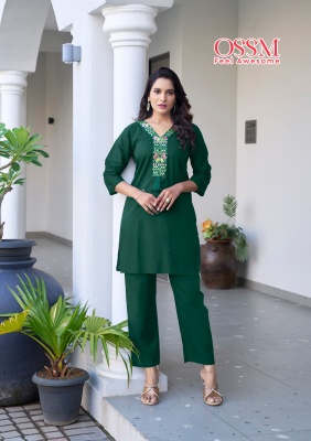 Sara by Ossm Premium Cotton embroidered co ord set collection with affordable rate co ord set catalogs